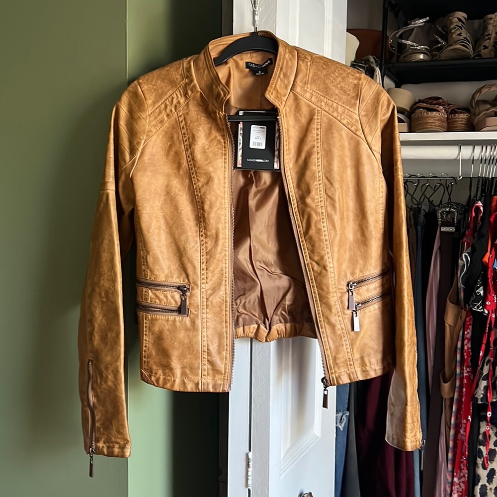 Faux leather jacket